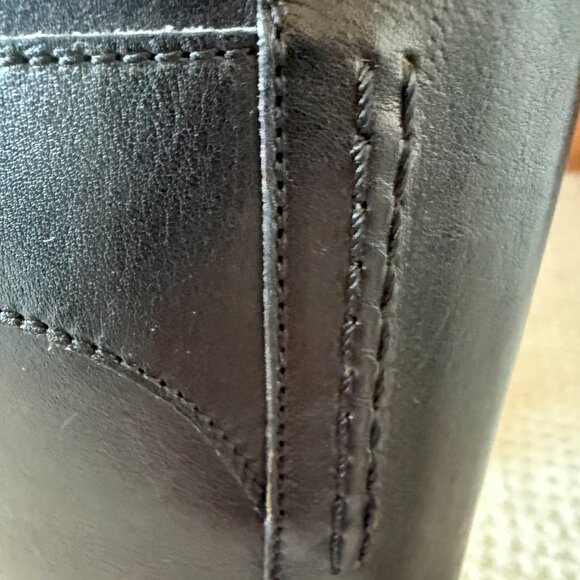 Manolo Blahnik Black Leather Tall Riding Boots – Made in Italy – Size 37.5 - Picture 10 of 16